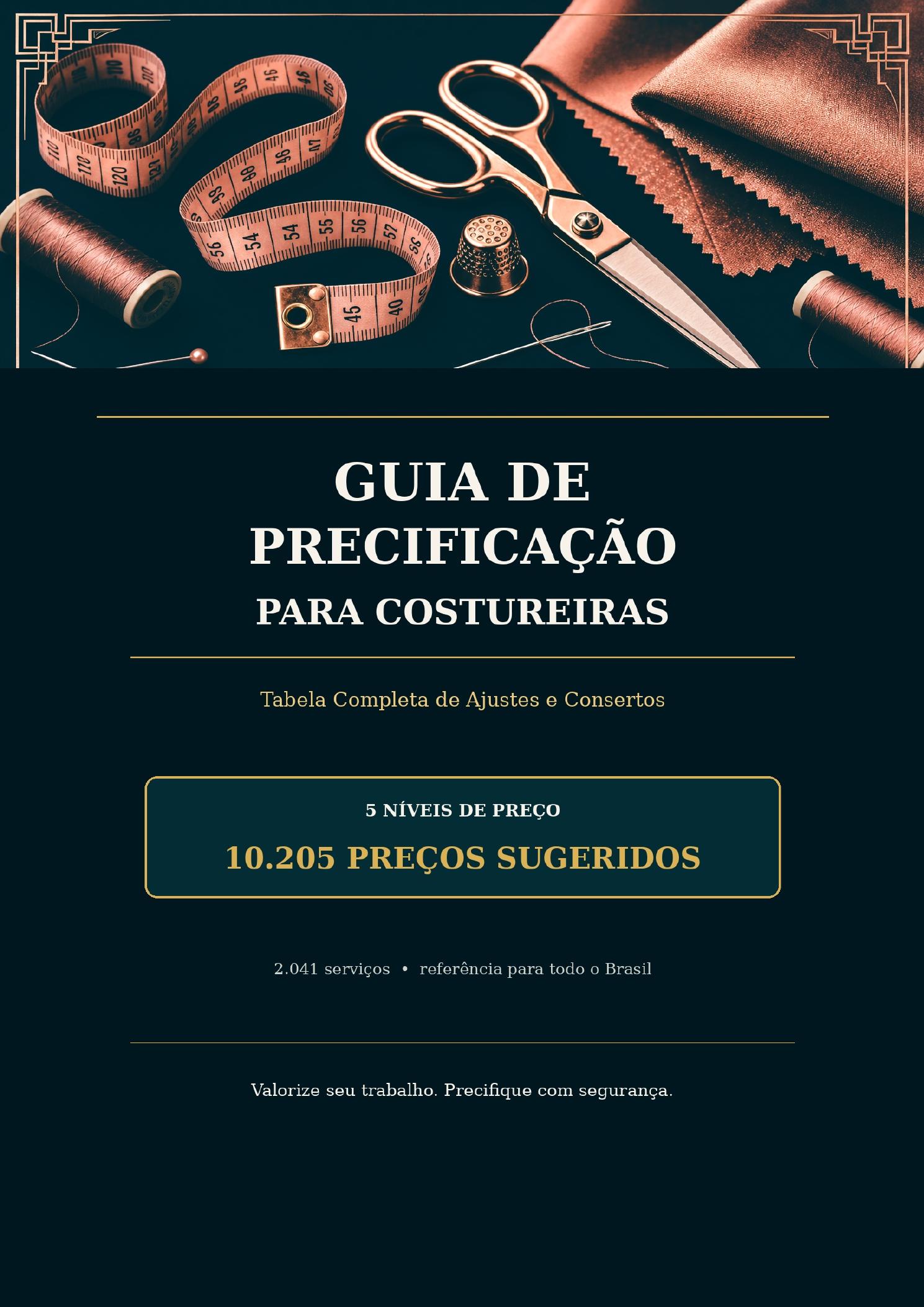 Capa do Guia de Precificação para Costureiras